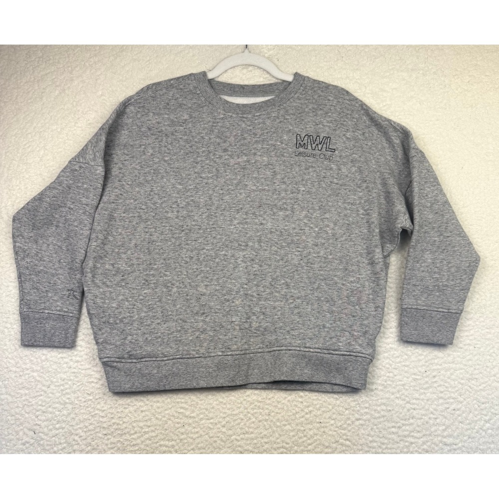 Madewell MWL Leisure Club Sweatshirt XS Gray Make Weekends Longer Pullover